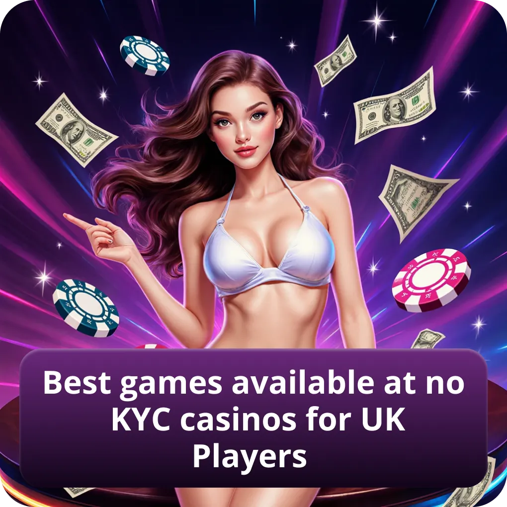 Top games you can play at no KYC casinos for UK players