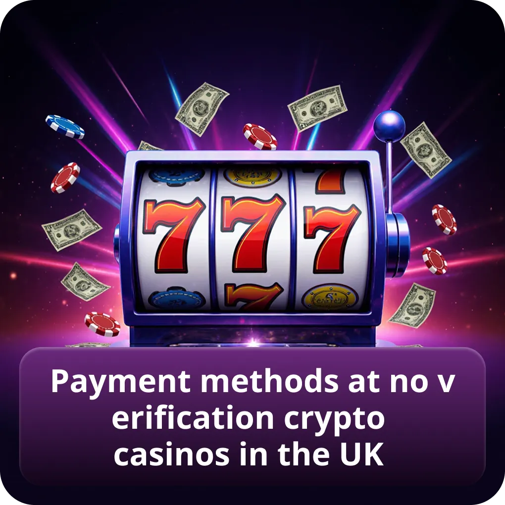 Banking options at no verification crypto casinos UK